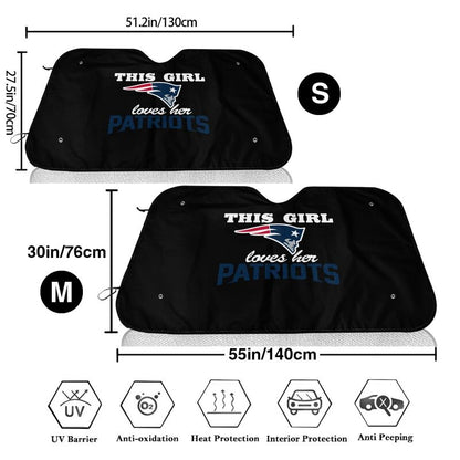 New England Patriots Printing multi size car front windshield sunshade car windshield sunshade