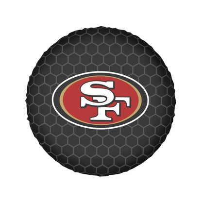 San Francisco 49ers Grid printed car tire cover dustproof and waterproof tire cover
