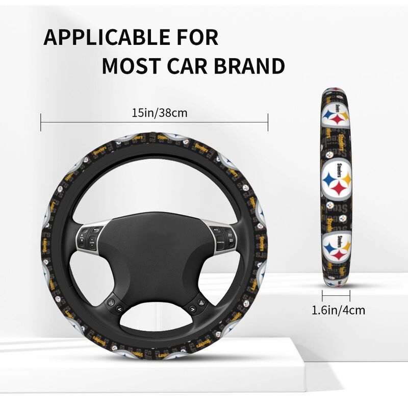 Pittsburgh Steelers Printed elastic steering wheel cover breathable protective cover