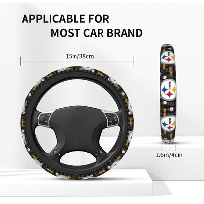 Pittsburgh Steelers Printed elastic steering wheel cover breathable protective cover