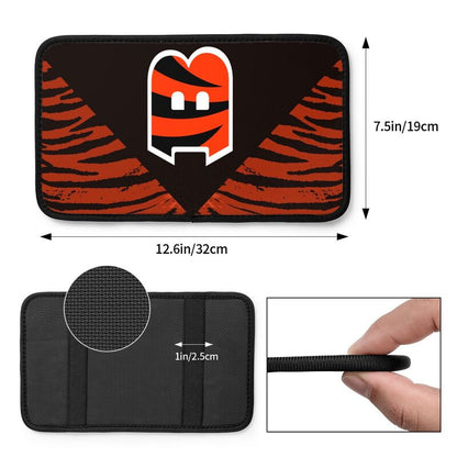 Car armrest box pad Cincinnati Bengals7 Printed central armrest box pad anti slip pad
