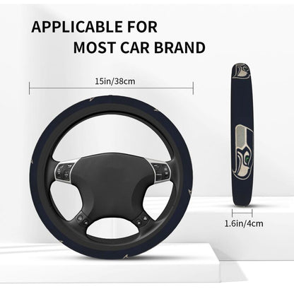 Seattle Seahawks Printed breathable elastic steering wheel protective cover