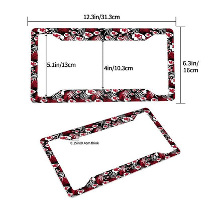 Kansas City Chiefs Print Car license plate frame four hole license plate holder (one pair)