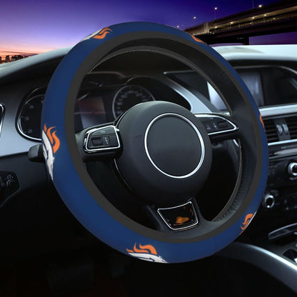 Denver Broncos Printed elastic steering wheel cover car protective cover