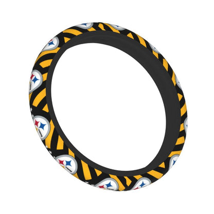 Pittsburgh Steelers Printed breathable elastic steering wheel protective cover