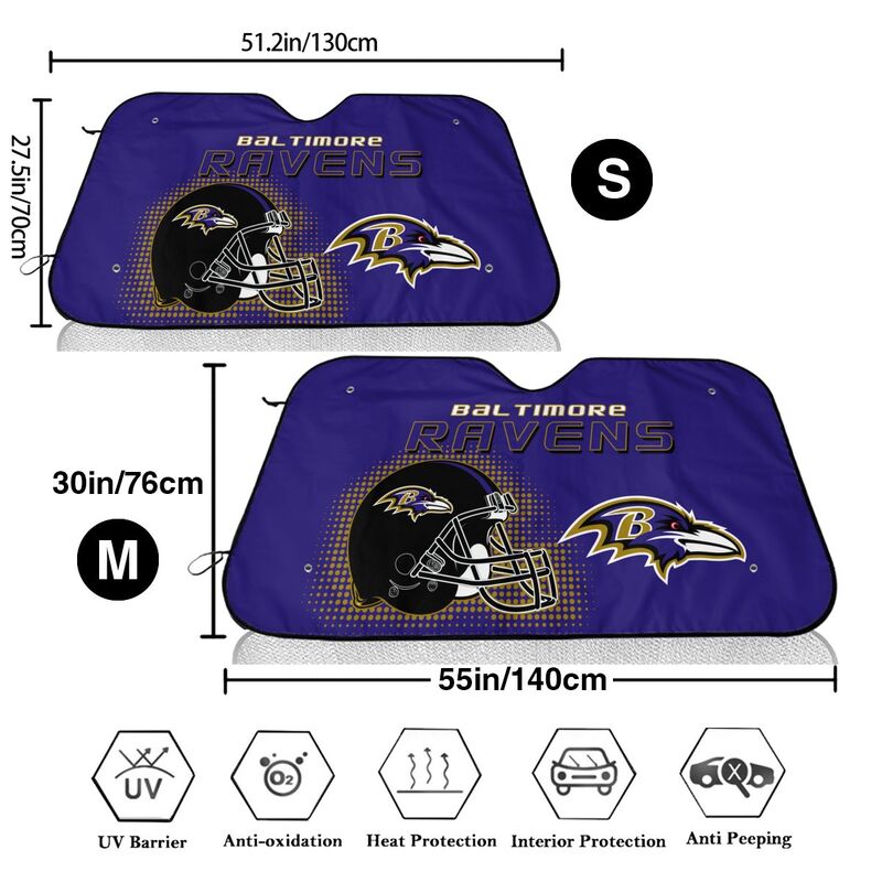 Baltimore Ravens Printing Car windshield sunshades is suitable car front windshield sunshades