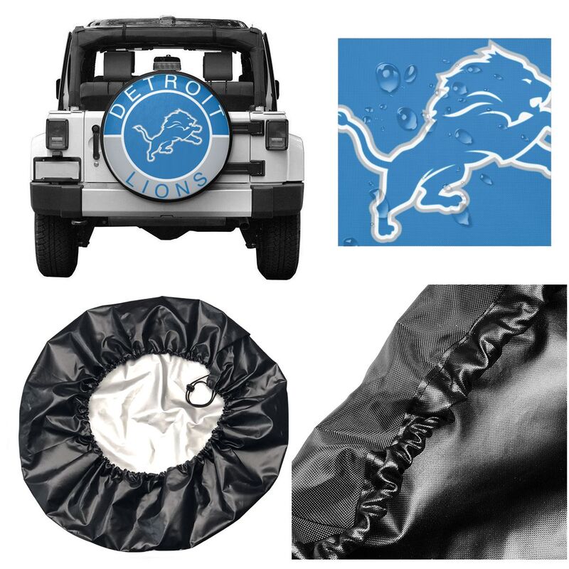 Detroit Lions Printed tire protection cover car spare tire dust protection covers