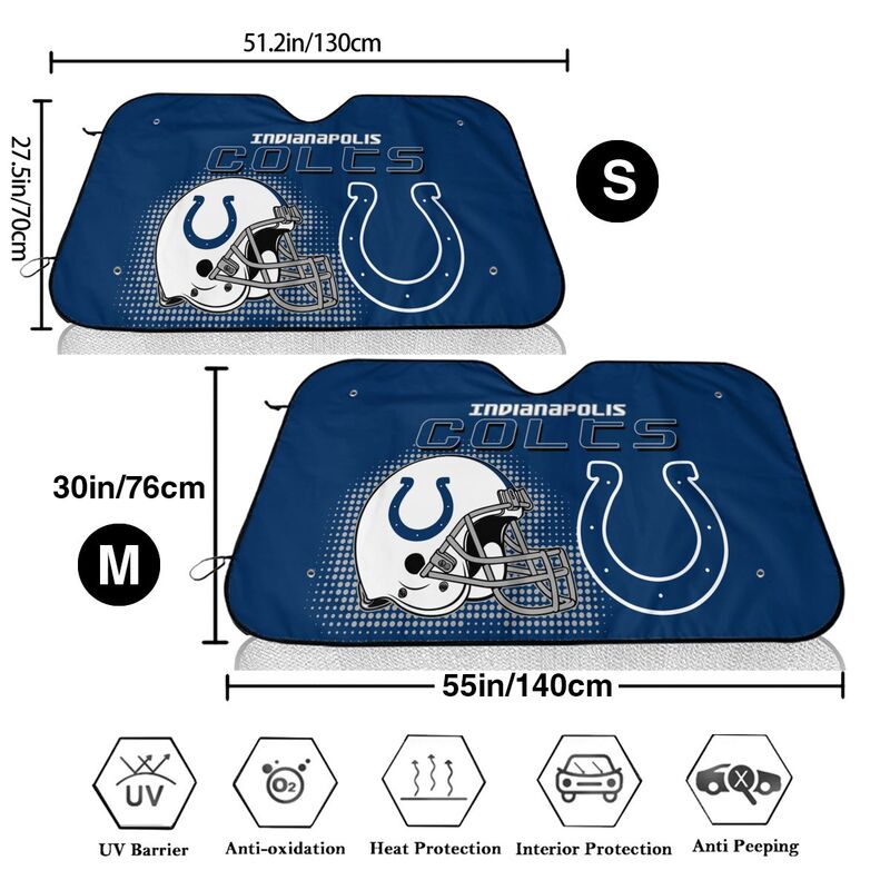 Indianapolis Colts Printing Car windshield sunshades is suitable car front windshield sunshades