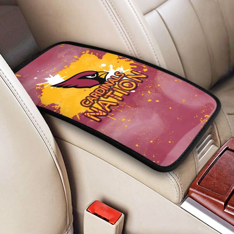 Arizona Cardinals print car center console armrest pad Car armrest box protective cover