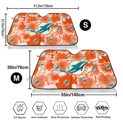 Miami Dolphins Printed multi size car front windshield sunshade car windshield sunshade