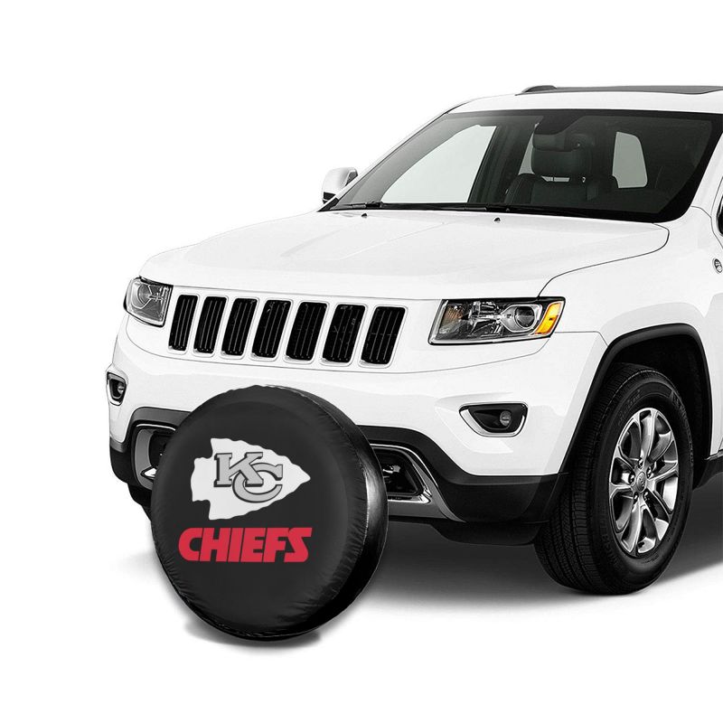 Kansas City Chiefs 2 Car tire protective cover waterproof and dustproof tire cover