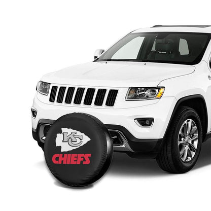 Kansas City Chiefs 2 Car tire protective cover waterproof and dustproof tire cover