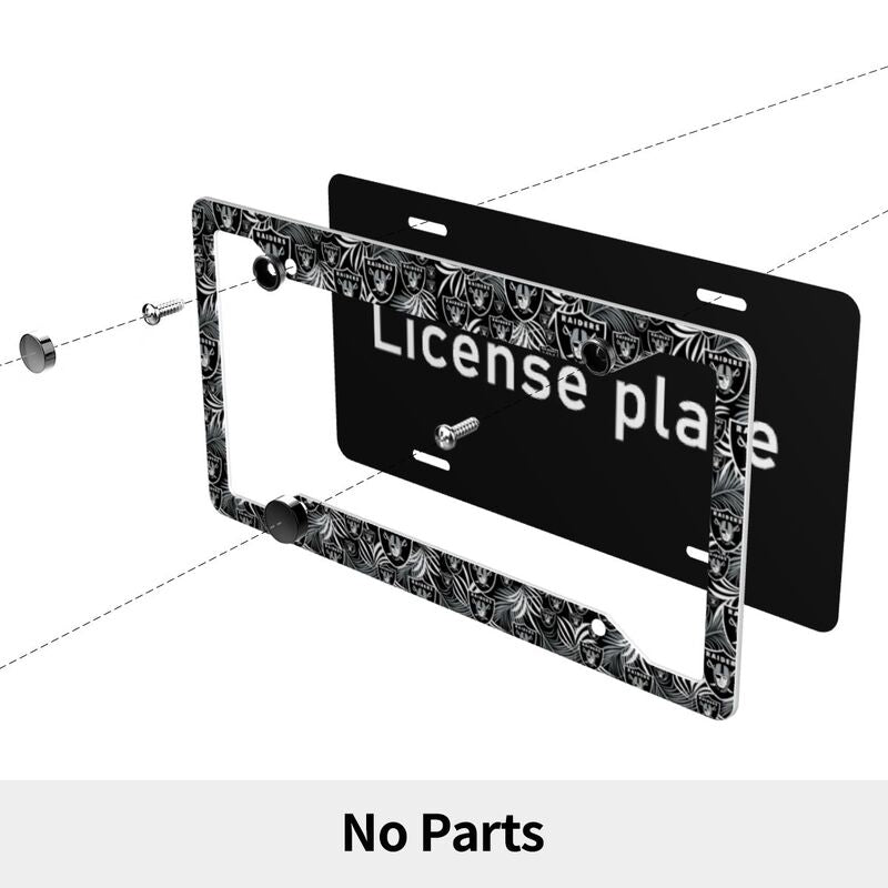 Las Vegas Raiders Print Car license plate frame four hole license plate holder (one pair)