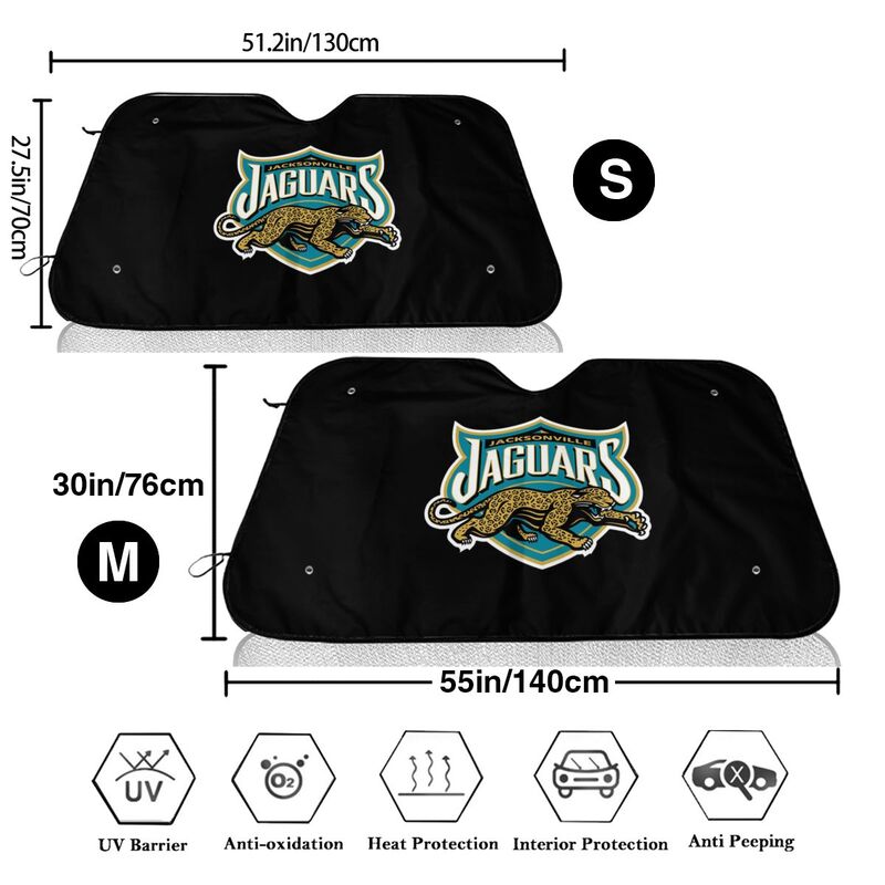 Jacksonville Jaguars 3 Print suitable for front Car windshield sunshades Car windshield sunshades