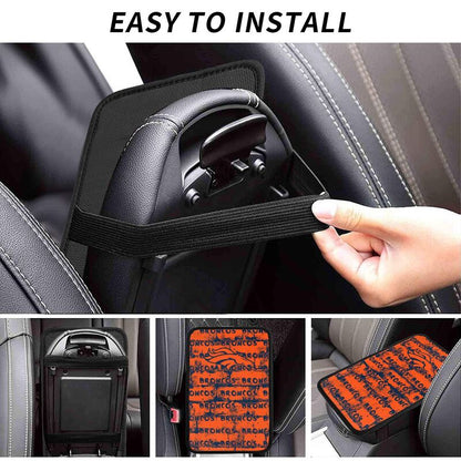 Denver Broncos print Car armrest box protective cover car center console armrest pad