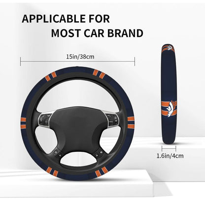 Denver Broncos Printed elastic steering wheel cover car steering wheel protective cover
