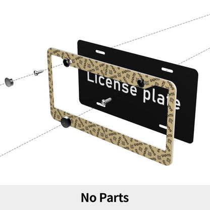 New Orleans Saints Print front rear license plate holder circular hole license plate holder (one pair)