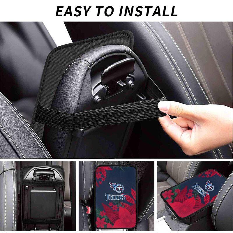 Tennessee Titans Car armrest box protective cover car center console armrest pad