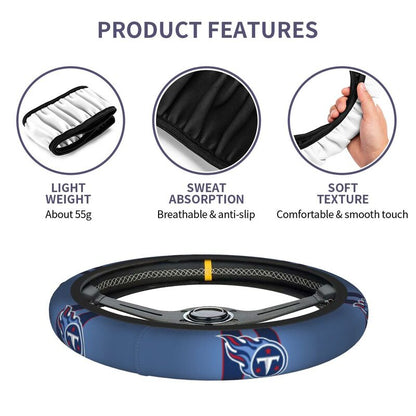 Tennessee Titans 2 Printed elastic steering wheel cover anti slip breathable