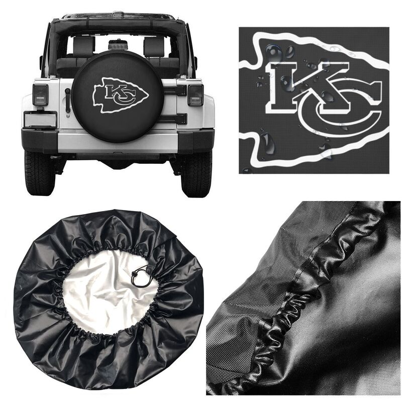 Kansas City Chiefs 5 Printing tire protection cover car sun protection tire protection covers