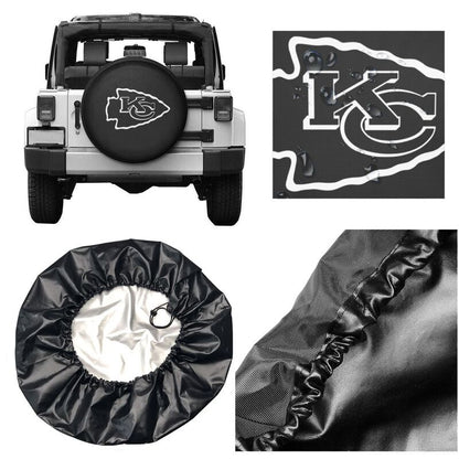 Kansas City Chiefs 5 Printing tire protection cover car sun protection tire protection covers