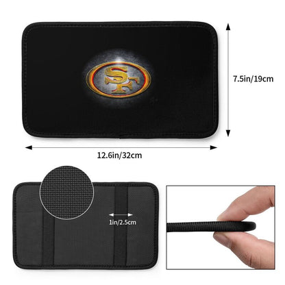 Car armrest box pad San Francisco 49ers 2 Printed central armrest box cushion protective pad
