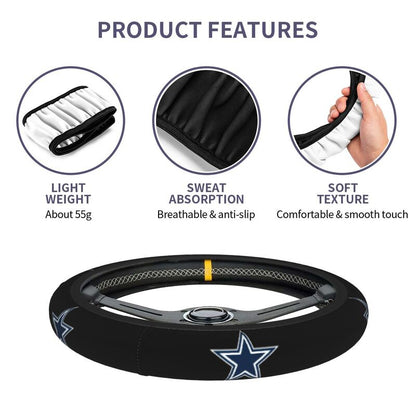 Dallas Cowboys 7 Printed elastic steering wheel cover anti slip breathable