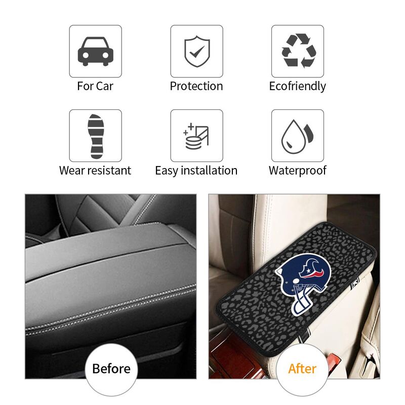 Houston Texans print Car handrail box cushion Personalized car armrest cover