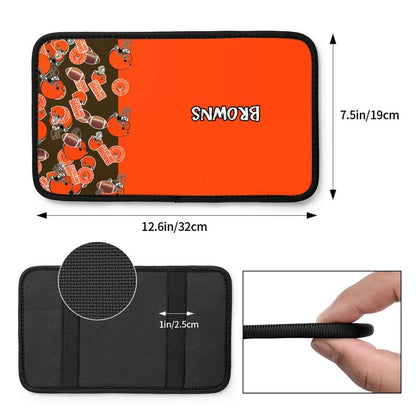 Cleveland Browns print Car center console armrest pad car armrest protective cover