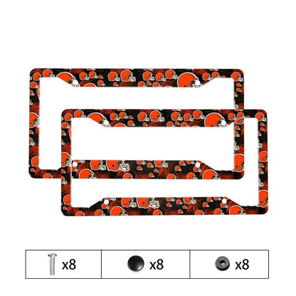 Cleveland Browns Print Car license plate frame four hole license plate holder (one pair)