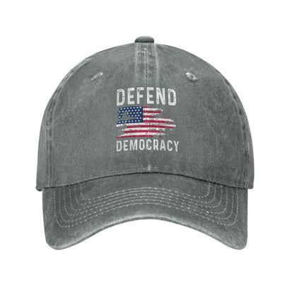 Defend Democracy Vote Printed unisex baseball cap adjustable cap outdoor sun hats trucker hat