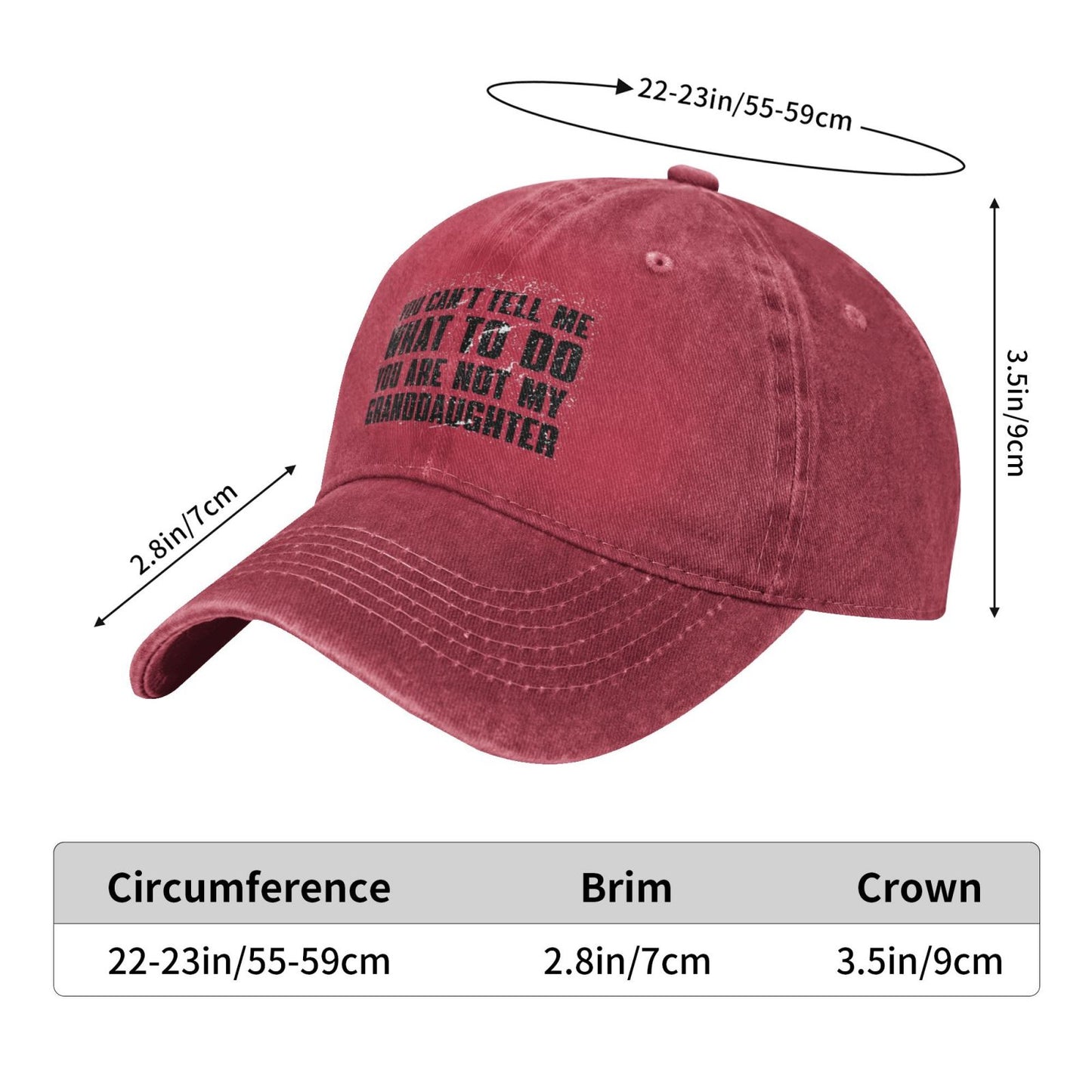 YOU CAN'T TELL ME WHAT TO DO Printing unisex baseball cap adjustable hats Outdoor leisure hat trucker cap