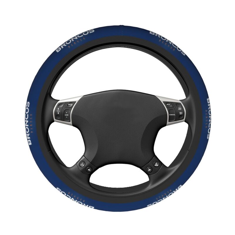 Denver Broncos Printed breathable elastic steering wheel protective cover