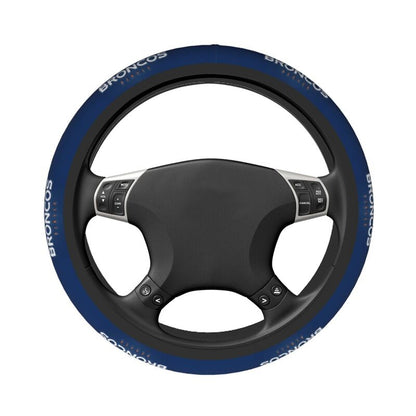 Denver Broncos Printed breathable elastic steering wheel protective cover