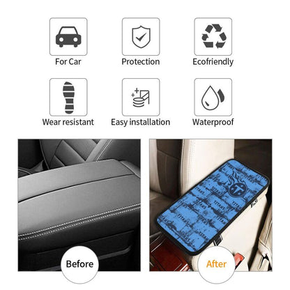 Tennessee Titans print Car armrest box protective cover car center console armrest pad
