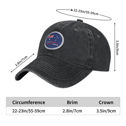 MAGA Make Australia Great Again Sticker Printed unisex baseball cap adjustable cap outdoor sun hats trucker hat