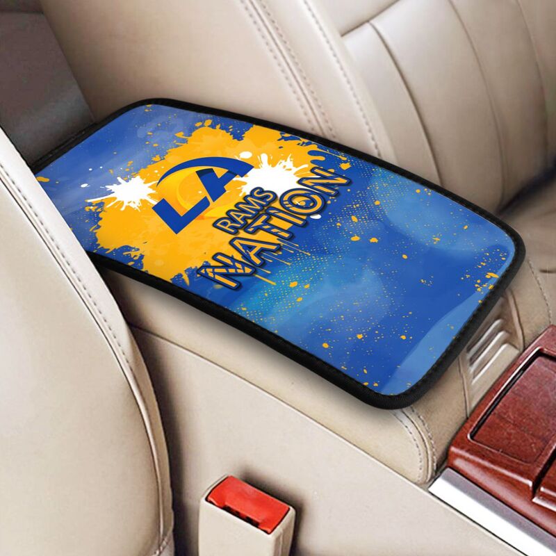 Los Angeles Rams print car center console armrest pad Car armrest box protective cover
