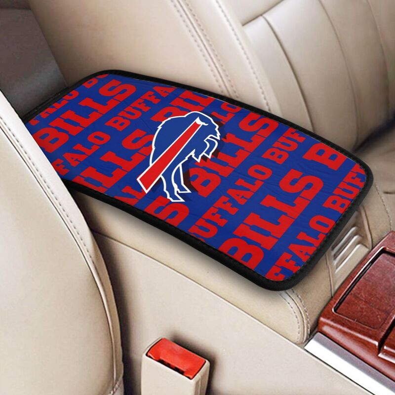 Car armrest box pad Buffalo Bills 1 Printed central armrest box pad protective pad