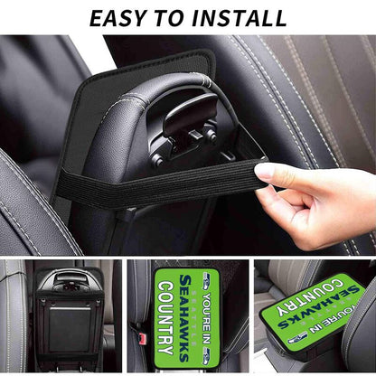 Seattle Seahawks Printed car armrest box pad elbow support pad