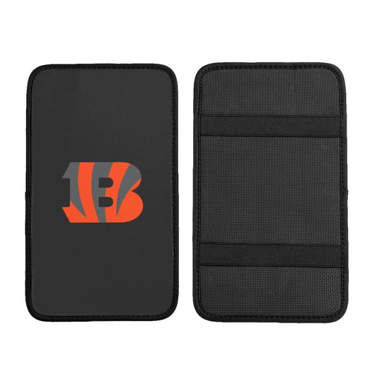 Car armrest box pad Cincinnati Bengals1 Printed central armrest box pad anti slip pad
