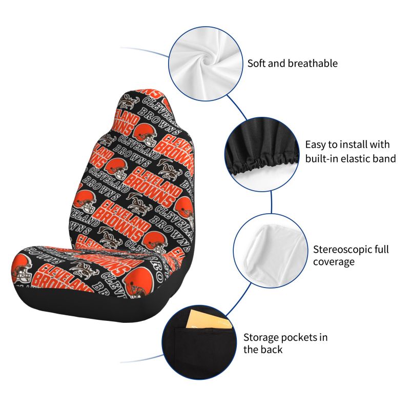 Cleveland Browns Printed seat dust protection cover car seat protective cover