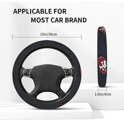 San Francisco 49ers 1 Printed car anti-skid cover elastic steering wheel cover
