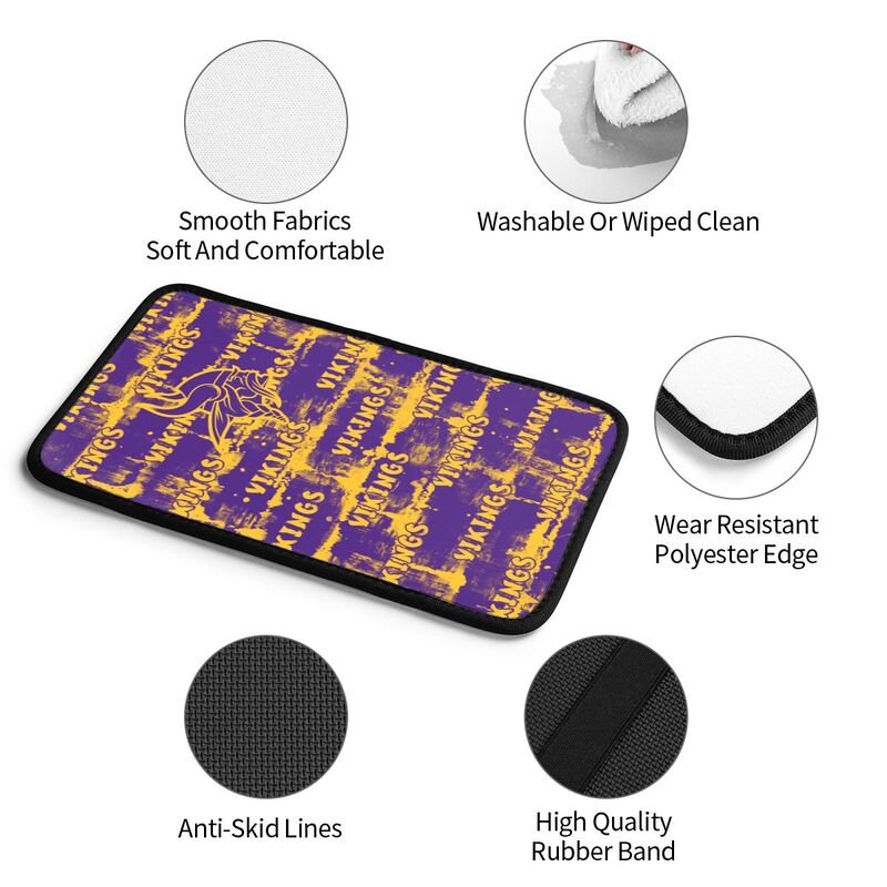 Minnesota Vikings print Car armrest box protective cover car center console armrest pad