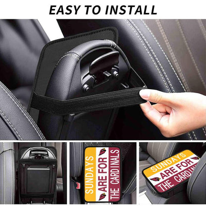 Arizona Cardinals Personalized printed car armrest cover Car handrail box cushion