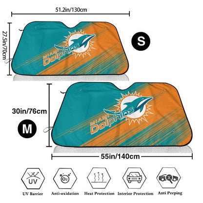Miami Dolphins Print car windshield sunshade panel car windshield sunshade cover multiple sizes