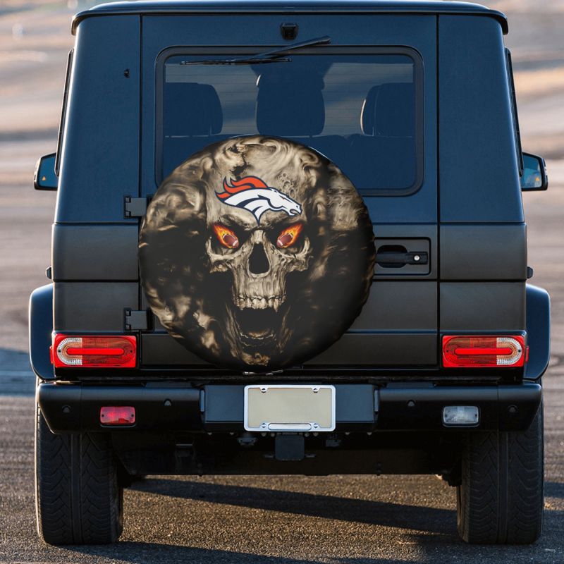 Denver Broncos print Skull print car tire cover tire dust cover