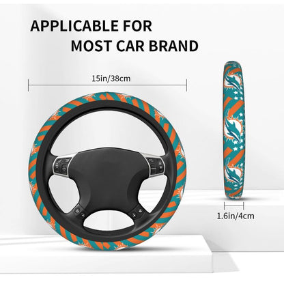 Miami Dolphins 1 Printed breathable elastic steering wheel cover