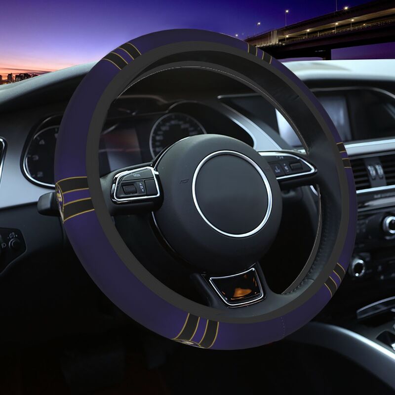 Baltimore Ravens Printed breathable elastic steering wheel cover anti slip cover