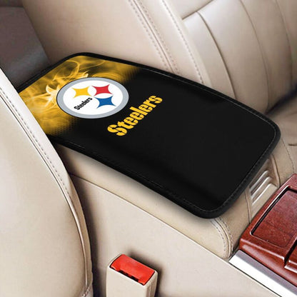 Car armrest box pad Pittsburgh Steelers 9 Printed central armrest box cushion protective pad