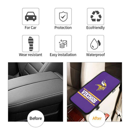 Minnesota Vikings Printed car armrest box pad Protective pad